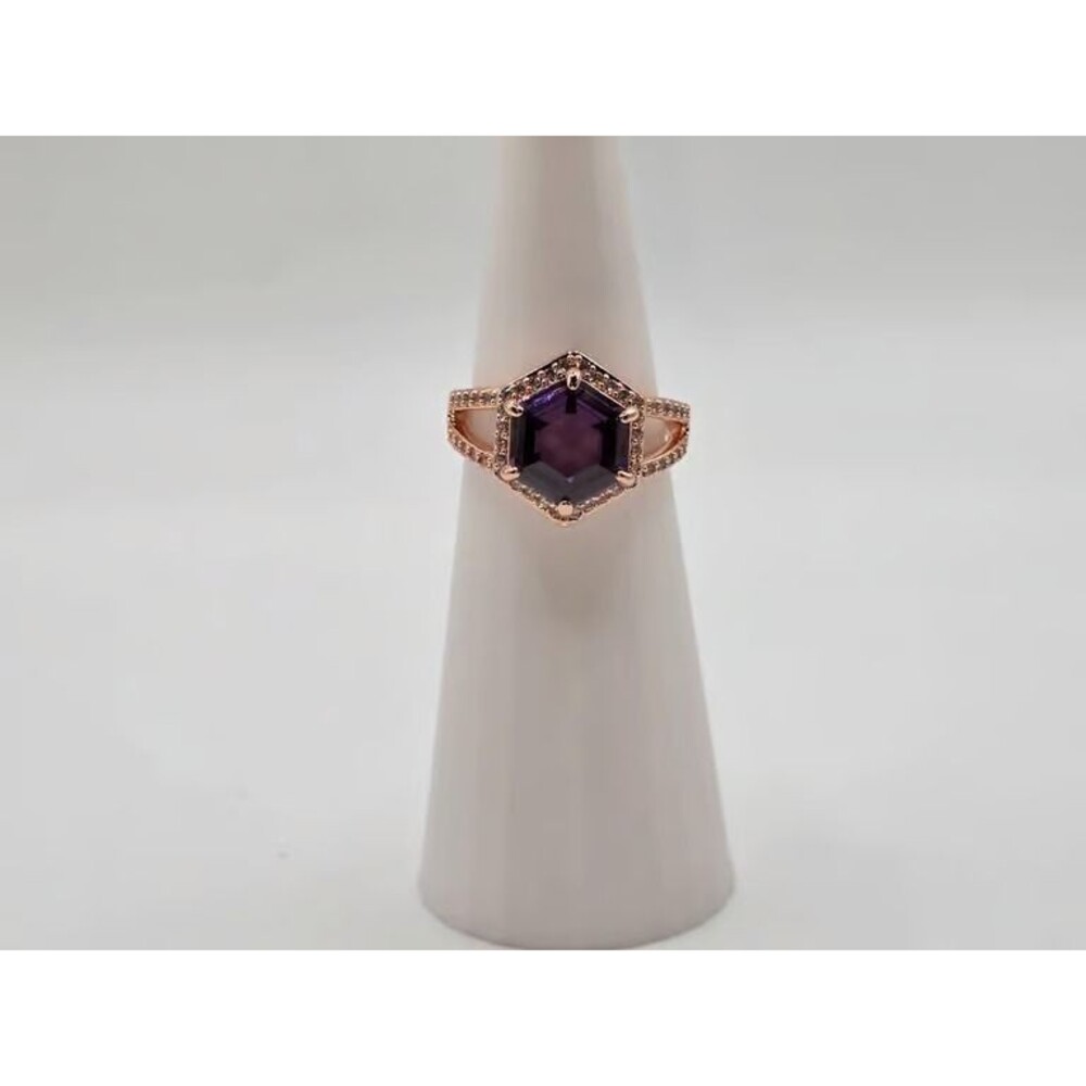Rose Gold Deep Purple Ring
